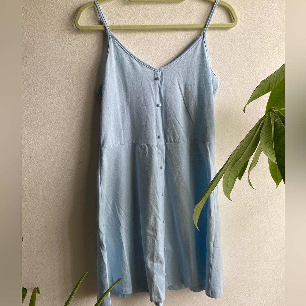 Baby Blue Midi Dress w/ Buttons size M
